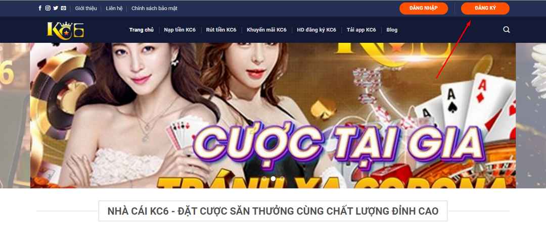 Đăng ký KC6 chơi game nổ hũ đổi thưởng thả ga