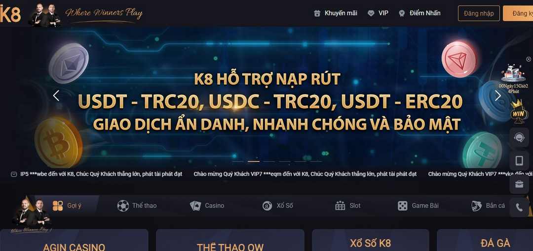 K8 an toàn và chất lượng trong nhiều yếu tố