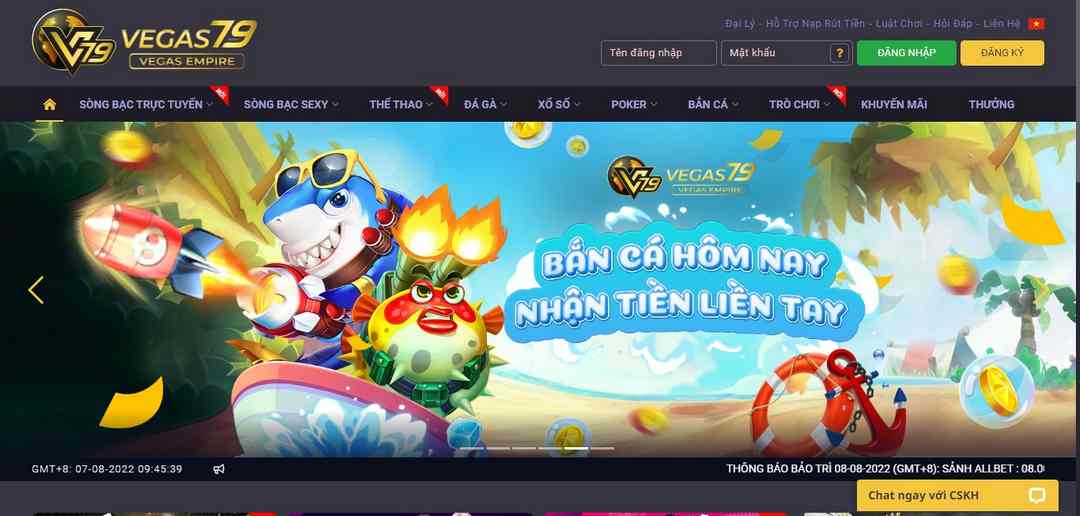 Nhà cái Vegas79 nhanh chóng chứng tỏ được sự đẳng cấp và vượt trội của mình